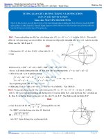 BÀI TẬP TƯƠNG GIAO GIỮA ĐƯỜNG THẲNG VỚI ĐƯỜNG TRÒN THẦY NGUYỄN THANH TÙNG