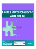 Bài giảng thông khí lực dương liên tục qua ống thông mũi