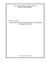 Một số phương pháp giải bài toán cực trị đại số cho học sinh trung học cở sở 