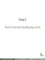Bài giảng xác suất thống kê ứng dụng trong kinh tế xã hội   chương 3  tóm tắt và trình bày dữ liệu bằng bảng và đồ thị