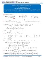 CÁC PHƯƠNG PHÁP GIẢI TÍCH PHÂN