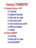 Bài giảng kỹ thuật điện  chương 2   transistor