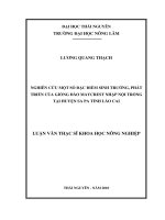 Nghiên Cứu Một Số Đặc Điểm Sinh Trưởng, Phát Triển Của Giống Đào Maycrest Nhập Nội Trồng Tại Huyện Sa Pa Tỉnh Lào Cai