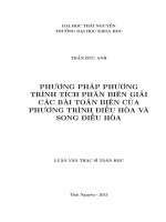 Phương pháp phương trình tích phân biên giải các bài toán biên của phương trình điều hòa và song điều hòa 