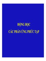 Bài giảng động học xúc tác  động học các phản ứng phức tạp