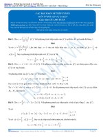 BÀI TẬP VỀ TIẾP TUYẾN CỦA HÀM SỐ THẦY LÊ ANH TUẤN