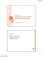 Bài giảng 8  ngân hàng trung ương và chính sách tiền tệ (2012)   đỗ thiên anh tuấn