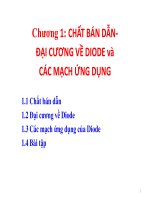 Bài giảng kỹ thuật điện  chương 1   chất bán dẫn, đại cương về diode và các mạch ứng dụng