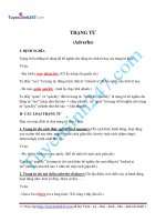 Các loại trạng từ phổ biến và đặc điểm của chúng (Types of Adverbs)