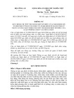 QUY ĐỊNH CHI TIẾT THI HÀNH MỘT SỐ ĐIỀU CỦALUẬT PHÒNG CHÁY VÀ CHỮA CHÁY