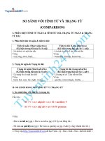 SO SÁNH VỚI TÍNH TỪ VÀ TRẠNG TỪ (COMPARISON)