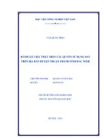 đánh giá việc thực hiện các quyền sử dụng đất trên địa bàn huyện thuận thành tỉnh bắc ninh 
