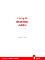 45 phương pháp sáng tạo nội dung cho website