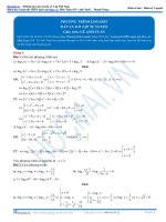 BÀI TẬP PHƯƠNG TRÌNH LOGARIT