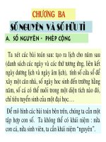 Bài giảng toán giải tích 1   chương 3  số nguyên và số hữu tỉ