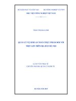 quản lý vệ sinh an toàn thực phẩm đối với thịt lợn trên địa bàn hà nội