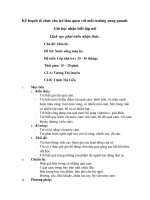 Kế hoạch tổ chức cho trẻ làm quen với môi trường xung quanh. Đề tài: Nước uống mùa hè. vắt nước cam