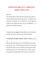 hướng dẫn cách đọc số và thời gian trong tiếng anh