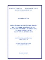 đánh giá ảnh hưởng của việc thu hồi đất khu công nghiệp đại đồng  hoàn sơn và cụm công nghiệp phú lâm đến đời sống của người dân trên địa bàn huyện tiên du   tỉnh bắc ninh 