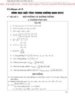 HINH HOC GIAI TICH TRONG KHONG GIAN LOP 12 ( XOY) luyen thi dh 2016