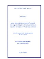 hoàn thiện hệ thống kiểm soát nội bộ trong quản lý dự án sản xuất, kinh doanh tại công ty tnhh dây và cáp điện yên viên 
