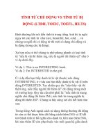 TÍNH TỪ CHỦ ĐỘNG VS TÍNH TỪ BỊ ĐỘNG (LTĐH, TOEIC, TOEFL, IELTS)