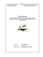 Chuyên đề đổi mới phương pháp dạy học nhằm phát huy tính tích cực chủ động sáng tạo của học sinh 
