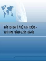 Phân tích kinh tế vĩ mô và thị trường quyết định phân bố tài sản toàn cầu