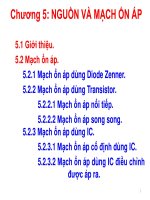 Bài giảng kỹ thuật điện  chương 5   nguồn và mạch ổn áp