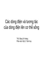 Tác dụng của dòng điện lên cơ thể sống