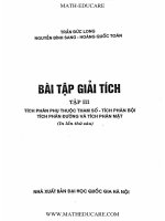 bai tap Mon Toan giai tich tap 3  phan 1 (Luyen thi dai hoc 2016)