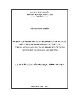 Nghiên Cứu Ảnh Hưởng Của Việc Bổ Sung Chế Phẩm Em (Effective Microorganisms) Vào Thức Ăn Tới Khả Năng Sản Xuất Của Gà Broiler Nuôi Trong Chuồng Kín Và Hiệu Quả Môi Trường