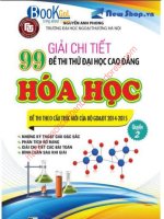GIẢI CHI TIẾT 99 ĐỀ THI THỬ THPT QG MÔN HÓA 2016