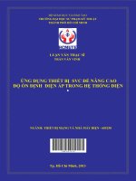 Ứng dụng thiết bị SVC để nâng cao độ ổn định điện áp trong hệ thống điện