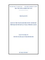 quản lý thu ngân sách nhà nước cấp huyện atrên địa bàn huyện lục ngạn, tỉnh bắc giang 