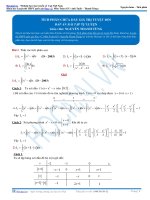 BÀI TẬP TÍCH PHÂN HÀM SỐ CÓ DÂU GIÁ TRỊ TUYỆT ĐỐI