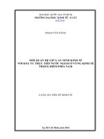 Mối quan hệ giữa an ninh kinh tế với đầu tư trực tiếp nước ngoài ở vùng kinh tế trọng điểm phía nam