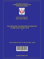 Xây dựng dự án CDM cho ngành giấy và bột giấy ở việt nam