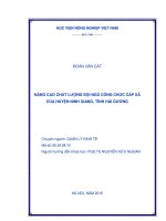 nâng cao chất lượng đội ngũ công chức cấp xã của huyện ninh giang, tỉnh hải dương