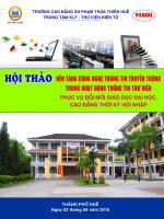 Hội thảo nền tảng công nghệ thông tin truyền thông trong hoạt động thông tin thư viện phục vụ đổi mới giáo dục đại học, cao đẳng thời kỳ hội nhập  kỷ yếu hội thảo thư viện toàn quốc thư viện đại học, cao đẳng (tháng 6 – 2016)