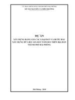 XÂY DỰNG BẢNG GIÁ các LOẠI đất và bước đầu xây DỰNG dữ LIỆU GIÁ đất năm 2011 TRÊN địa bàn THÀNH PHỐ hải PHÒNG 