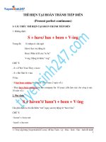 THÌ HIỆN TẠI HOÀN THÀNH TIẾP DIỄN (Present perfect continuous)