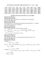 DAP AN   GIAI CHI TIET DE 18 KHOA LUYEN  BẢNG đáp án THI THỬ THPT QUỲNH lưu i 