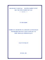 nghiên cứu ảnh hưởng của chăm sóc cận thu hoạch tới thời điểm thu hái và chất lượng quả vải thiều trong quá trình bảo quản 