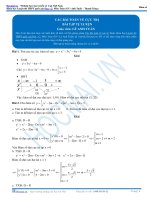 BÀI TẬP VỀ CỰC TRỊ HÀM SỐ THẦY LÊ ANH TUẤN