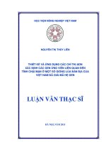 thiết kế và ứng dụng các chỉ thị adn xác định các gen ứng viên liên quan đến tính chịu mặn ở một số giống lúa bản địa của việt nam đã giải mã hệ gen 