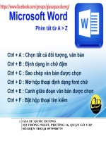 Tổng hợp phím tắt bỏ túi cho dân văn phòng  Microsoft office word