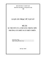 SỰ TRUYỀN của ÁNH SÁNG TRONG môi TRƯỜNG có CHIẾT SUẤT BIẾN THIÊN