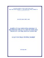 nghiên cứu đặc điểm nông sinh học và biện pháp kỹ thuật của một số giống hoa thảm (cúc vạn thọ, mào gà) tại hà nội