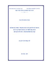 đánh giá thực trạng đấu giá quyền sử dụng đất tại một số dự án trên địa bàn huyện mỹ đức, thành phố hà nội 